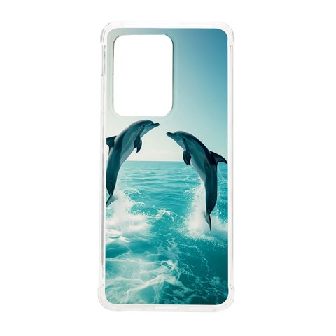 Dolphin Sea Ocean Samsung Galaxy S20 Ultra 6.9 Inch TPU UV Case from UrbanLoad.com Front
