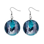 Dolphins Sea Ocean Mini Button Earrings
