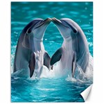 Dolphins Sea Ocean Canvas 16  x 20 