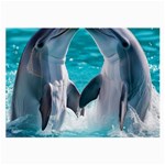 Dolphins Sea Ocean Large Glasses Cloth (2 Sides)