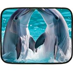 Dolphins Sea Ocean Fleece Blanket (Mini)