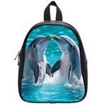 Dolphins Sea Ocean School Bag (Small)