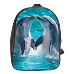 Dolphins Sea Ocean School Bag (XL)
