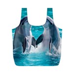 Dolphins Sea Ocean Full Print Recycle Bag (M)