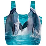 Dolphins Sea Ocean Full Print Recycle Bag (XXL)