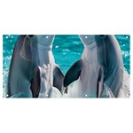 Dolphins Sea Ocean Banner and Sign 8  x 4 
