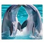 Dolphins Sea Ocean Premium Plush Fleece Blanket (Small)
