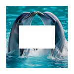 Dolphins Sea Ocean White Box Photo Frame 4  x 6 