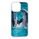 Dolphins Sea Ocean iPhone 14 Pro Max TPU UV Print Case
