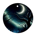 Moon Moonlit Forest Fantasy Midnight Ornament (Round)