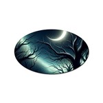 Moon Moonlit Forest Fantasy Midnight Sticker Oval (10 pack)