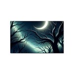 Moon Moonlit Forest Fantasy Midnight Sticker Rectangular (100 pack)