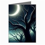 Moon Moonlit Forest Fantasy Midnight Greeting Card