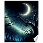 Moon Moonlit Forest Fantasy Midnight Canvas 16  x 20 