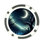 Moon Moonlit Forest Fantasy Midnight Poker Chip Card Guard