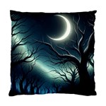 Moon Moonlit Forest Fantasy Midnight Standard Cushion Case (Two Sides)