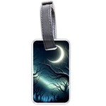 Moon Moonlit Forest Fantasy Midnight Luggage Tag (one side)