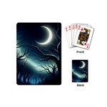 Moon Moonlit Forest Fantasy Midnight Playing Cards Single Design (Mini)