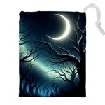 Moon Moonlit Forest Fantasy Midnight Drawstring Pouch (4XL)