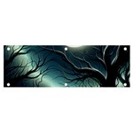 Moon Moonlit Forest Fantasy Midnight Banner and Sign 6  x 2 