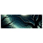 Moon Moonlit Forest Fantasy Midnight Banner and Sign 12  x 4 
