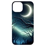 Moon Moonlit Forest Fantasy Midnight iPhone 14 Black UV Print Case