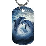 Dolphins Sea Ocean Water Dog Tag (One Side)