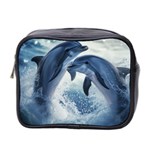 Dolphins Sea Ocean Water Mini Toiletries Bag (Two Sides)