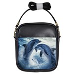 Dolphins Sea Ocean Water Girls Sling Bag