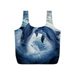 Dolphins Sea Ocean Water Full Print Recycle Bag (S)