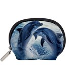 Dolphins Sea Ocean Water Accessory Pouch (Small)