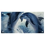 Dolphins Sea Ocean Water Banner and Sign 6  x 3 