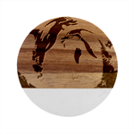 Dolphins Sea Ocean Water Marble Wood Coaster (Round)