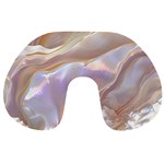 Silk Waves Abstract Travel Neck Pillow