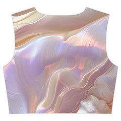 Silk Waves Abstract Trumpet Sleeve Cropped Top from UrbanLoad.com Back