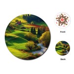 Countryside Landscape Nature Playing Cards Single Design (Round)