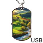 Countryside Landscape Nature Dog Tag USB Flash (One Side)