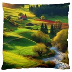 Countryside Landscape Nature Standard Premium Plush Fleece Cushion Case (Two Sides)