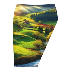 Countryside Landscape Nature Midi Wrap Pencil Skirt from UrbanLoad.com  Front Right 