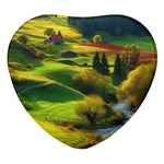 Countryside Landscape Nature Heart Glass Fridge Magnet (4 pack)