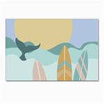 Beach Sea Surfboards Water Sand Drawing  Boho Bohemian Nature Postcards 5  x 7  (Pkg of 10)