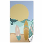 Beach Sea Surfboards Water Sand Drawing  Boho Bohemian Nature Canvas 40  x 72 