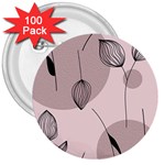 Flowers Pattern Botanical Scrapbook 3  Buttons (100 pack) 