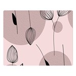 Flowers Pattern Botanical Scrapbook Premium Plush Fleece Blanket (Large)