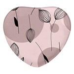 Flowers Pattern Botanical Scrapbook Heart Glass Fridge Magnet (4 pack)