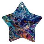 Kaleidoscopic currents Star Ornament (Two Sides)
