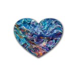 Kaleidoscopic currents Rubber Coaster (Heart)