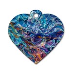 Kaleidoscopic currents Dog Tag Heart (Two Sides)