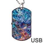 Kaleidoscopic currents Dog Tag USB Flash (Two Sides)
