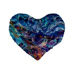 Kaleidoscopic currents Standard 16  Premium Heart Shape Cushions
